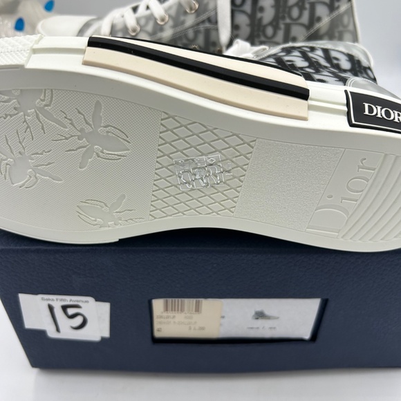 Men’s B 23 high top canvas oblique sneakers size 42 made in Italy - Picture 8 of 13